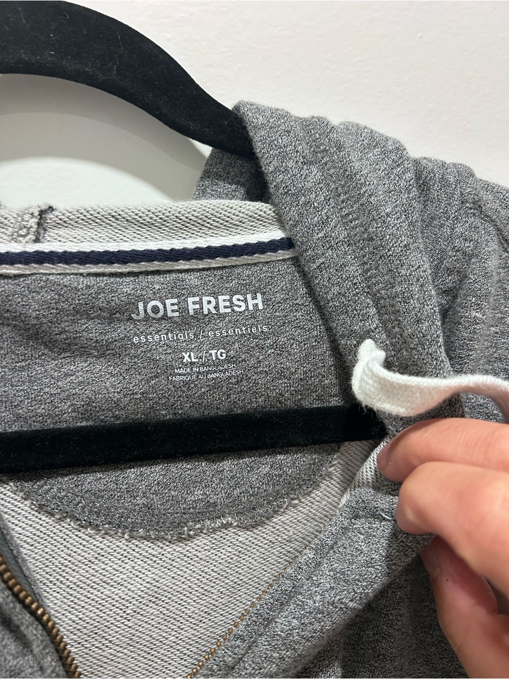 Joe Fresh Gray Zip-Up Sweater Hoodie
